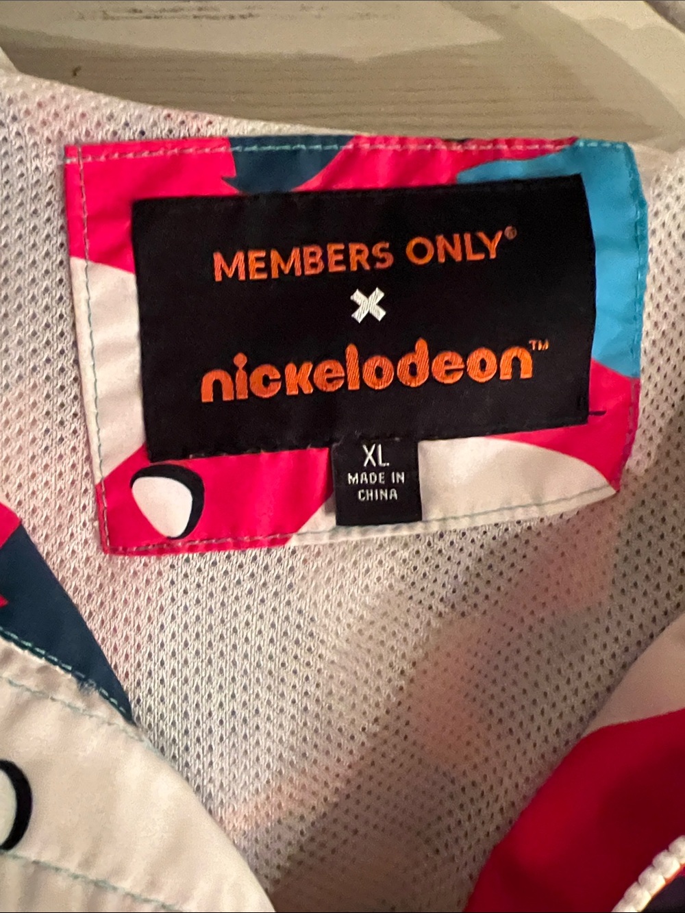 Members Only Nickelodeon Colorblock Jacket in Hot Pink, Teal, Black - Picture 2 of 6